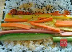 Illustration of how to make sushi 3