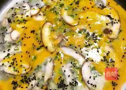 Illustration of how to make green onion and egg pancakes 4