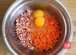 Quick breakfast: Carrot, ham and egg pancake recipe 2