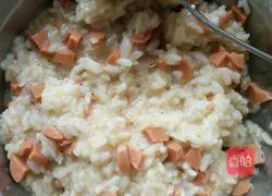 Illustration of how to make ham and rice cakes 4