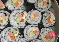 Illustration of how to make sushi 4