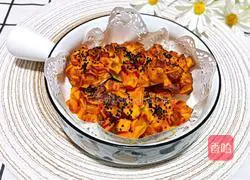 Illustration of how to make black sesame and sweet potato pancakes 1