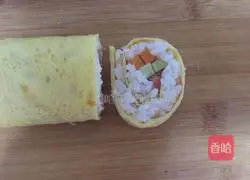 Illustration of how to make egg skin sushi 14