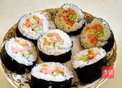 Illustration of how to make sushi 4