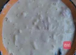 Illustration of how to make ham and egg pancakes 3