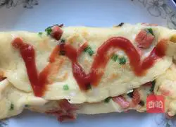 Egg Pancake Illustration of how to do it 3