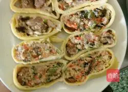 Illustration of how to make pot sticker sushi 8