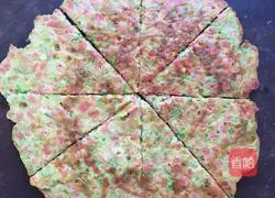 Illustration of how to make ham and egg pancakes 17