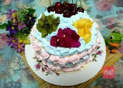 Illustration of how to make creamy fruit cake without a spatula 7