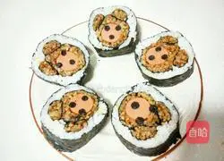 Illustration of how to make cute bear sushi 6