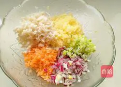 Illustration of how to make breakfast vegetable pancakes 2
