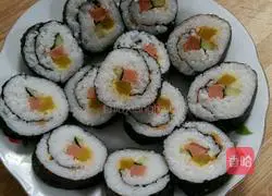 Illustration of how to make sushi 20