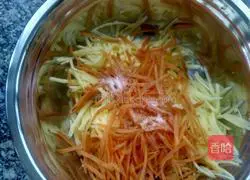 Potato and carrot shredded cake recipe 2