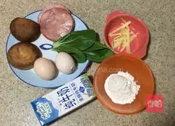 Illustration of how to make ham crepes 1