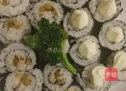 Illustration of how to make sushi 6