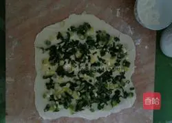 Illustration of how to make scallion pancakes 2
