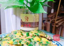 Illustration of how to make chive corn patties 3