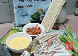 Illustration of how to make sushi 1