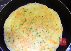Illustration of how to make carrot and egg pancakes 6
