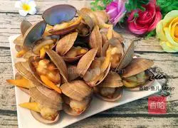 Illustration of how to make electric pan-roasted yellow clams 7