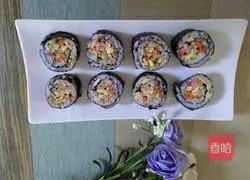 Illustration of how to make sushi 21