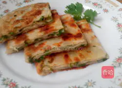 Illustration of how to make scallion pancakes 17