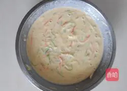 Illustration of how to make two-color egg pancake 5