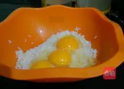 Illustration of making glutinous rice egg pancake 4