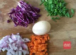 How to make noodle and egg pancakes Illustration 1