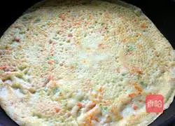 Illustration of how to make nutritious breakfast egg pancakes 10