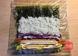 Illustration of how to make home-cooked sushi 9