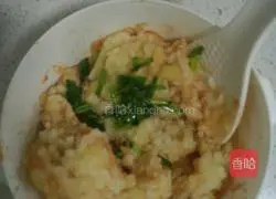 Illustration of how to make egg and potato rice cake 4