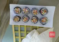 Illustration of how to make sushi 24