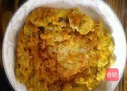 Illustration of how to make pumpkin flower egg pancake 4