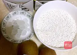 Kiwi sago Illustration of how to make banana soft cakes 1