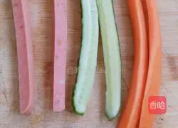 Illustration of how to make five-color sushi 4