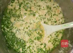 Illustration of how to make meat floss and chive pancake 5