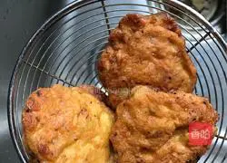 Illustration of how to make shrimp and vegetable pancakes 4