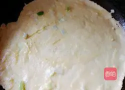 Illustration of how to make green onion and egg pancakes 2