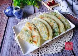 Illustration of how to make butter and scallion pancakes 22