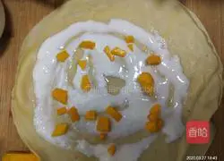 Illustration of how to make homemade yogurt and mango towel rolls in an electric baking pan 9
