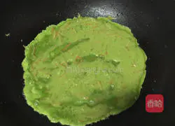 Illustration of how to make spinach egg pancake 6