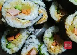 Illustration of how to make sushi 5