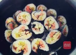Cucumber and ham sushi recipe 4