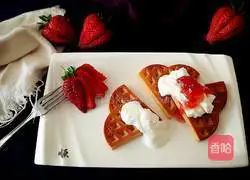Strawberry Yogurt Waffles Recipe Illustration 13 