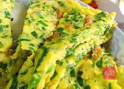 Leeks and Shrimp Egg Pancakes Illustration of how to do it 5