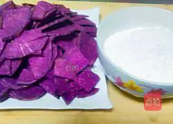 Illustration of how to make pan purple potato cake 1