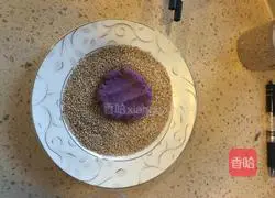 Illustration of how to make purple sweet potato and sesame cake 12