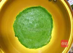Illustration of how to make spinach egg pancake 3