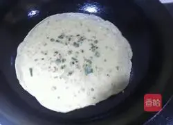 Illustration of how to make green onion and egg pancakes 3